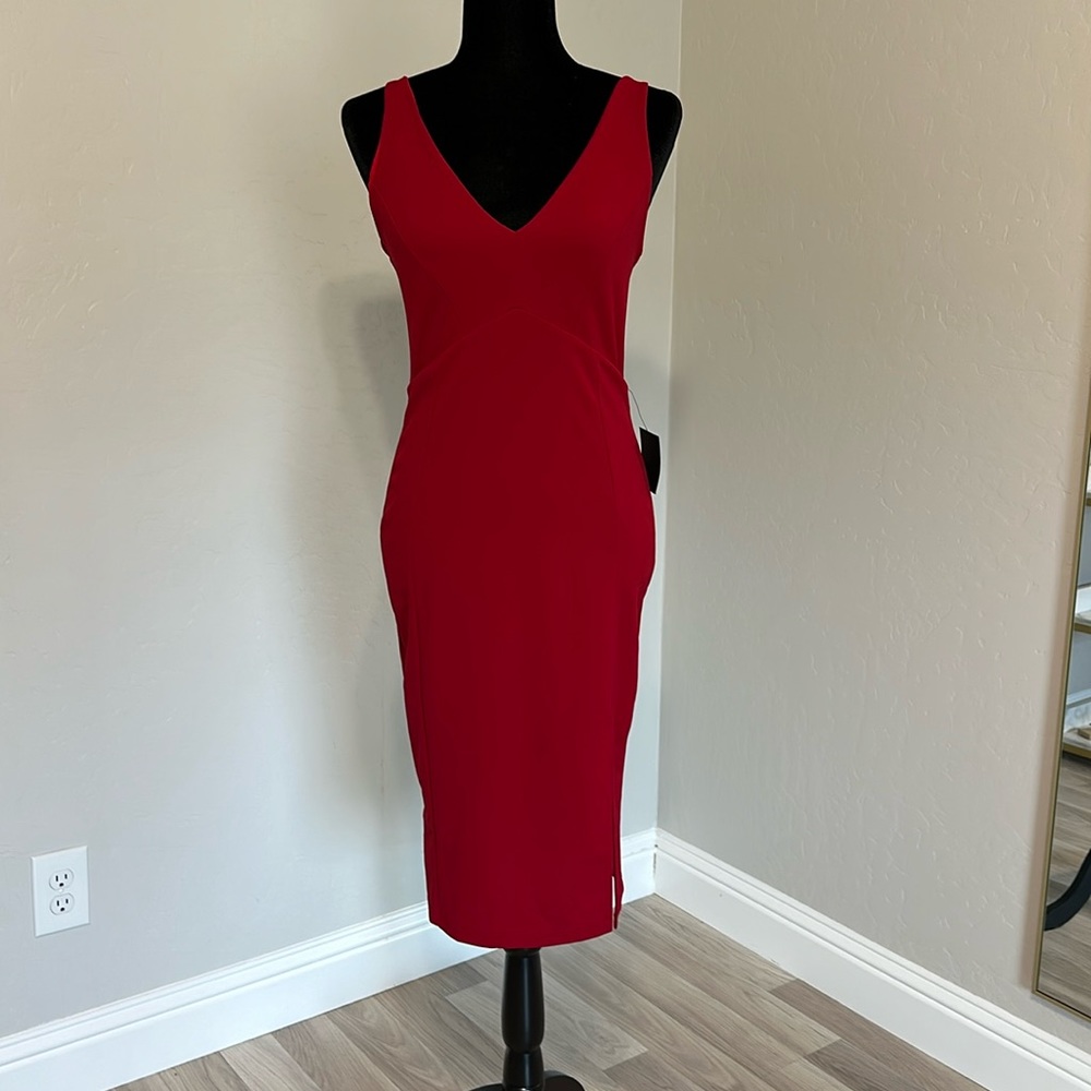 Lulu's Red Midi Dress